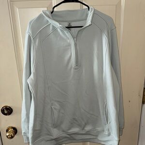Mono B Sky Blue Zip-Up Sweater